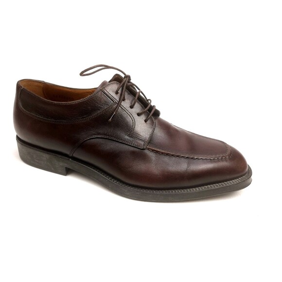 SANTONI US 9 MOC TOE APRON DERBY BROWN DRESS SHOES ITALY main image 10